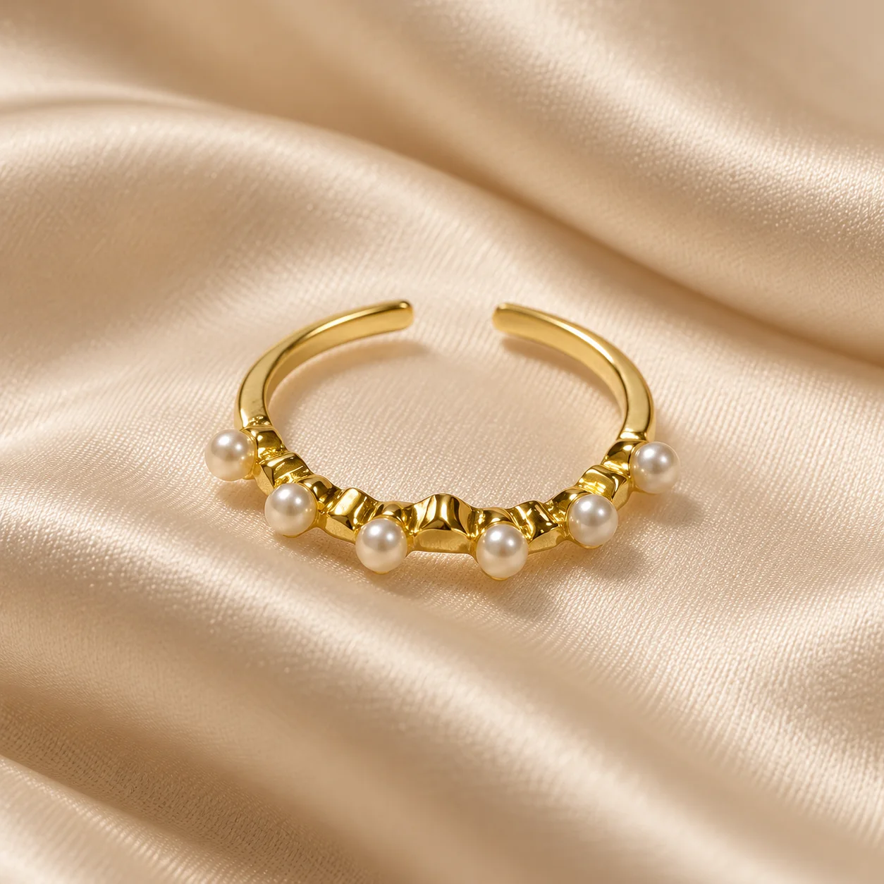 Bague Perles Ajustable
