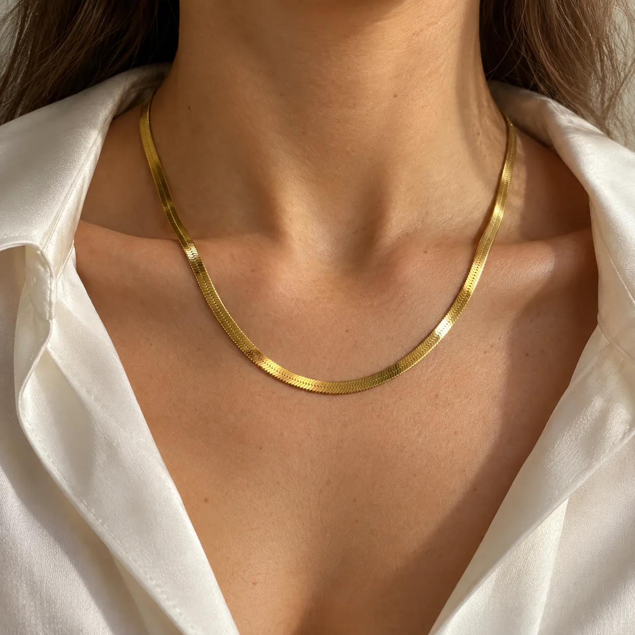 Collier Maille Serpent Doré
