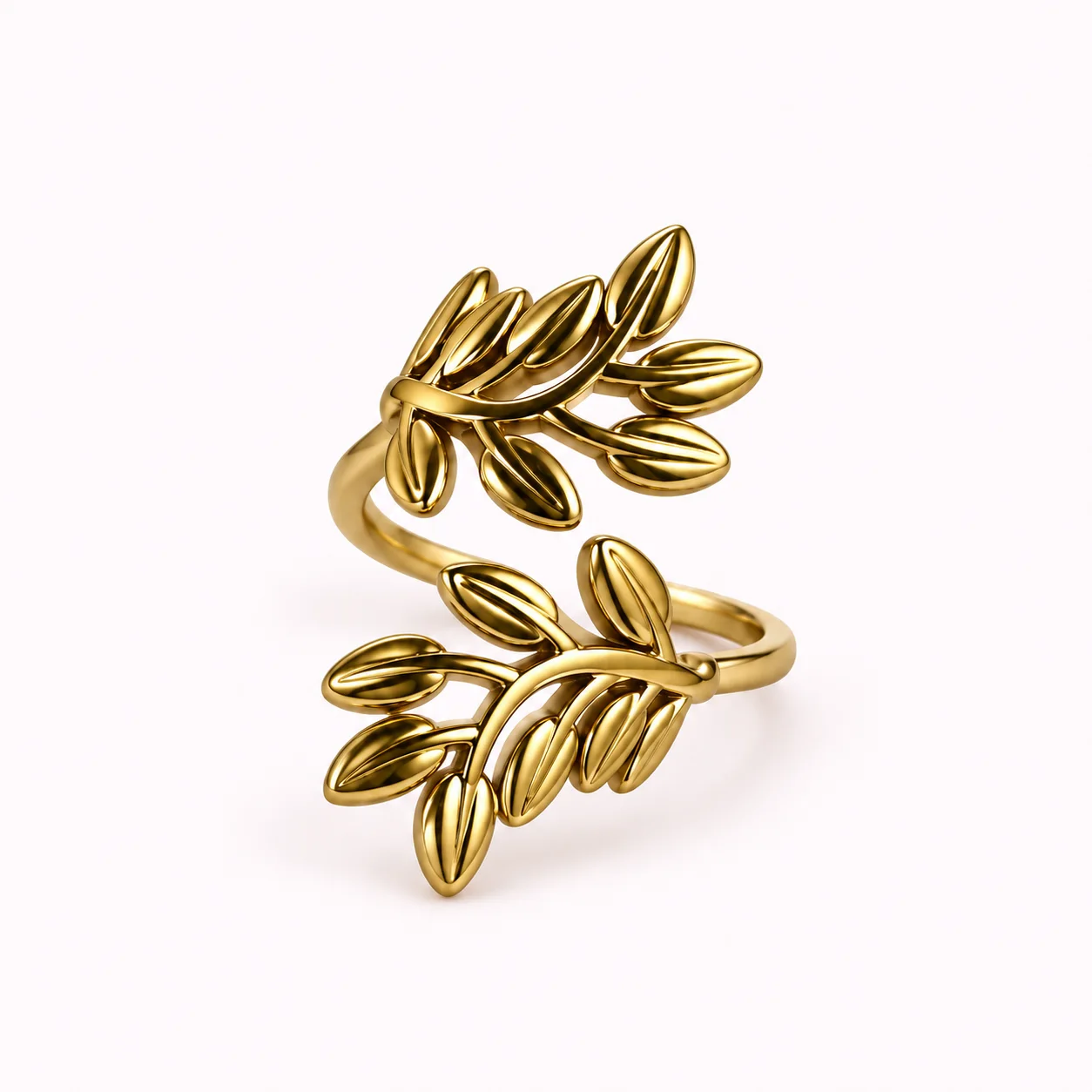 Bague Feuilles Ajustable