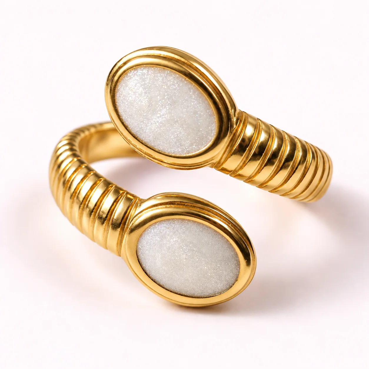 Bague Nacrée Duo Ajustable