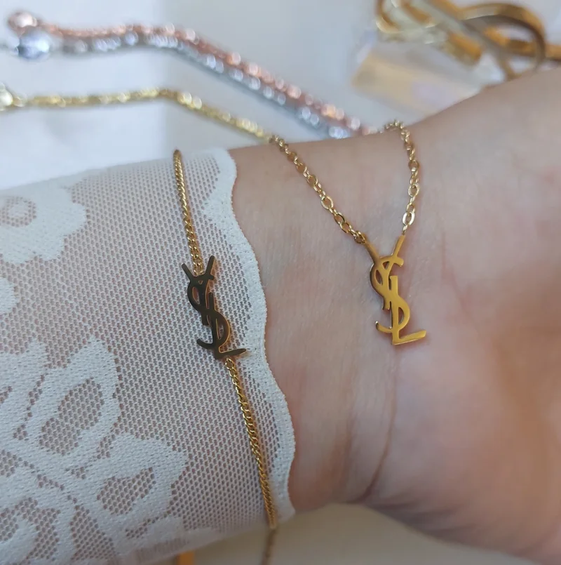🍁 YSL قلادة وسوار 🍁