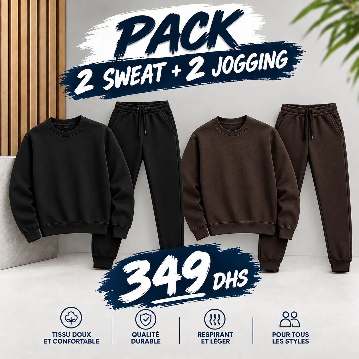 Pack 2 Sweats + 2 Jogging V2