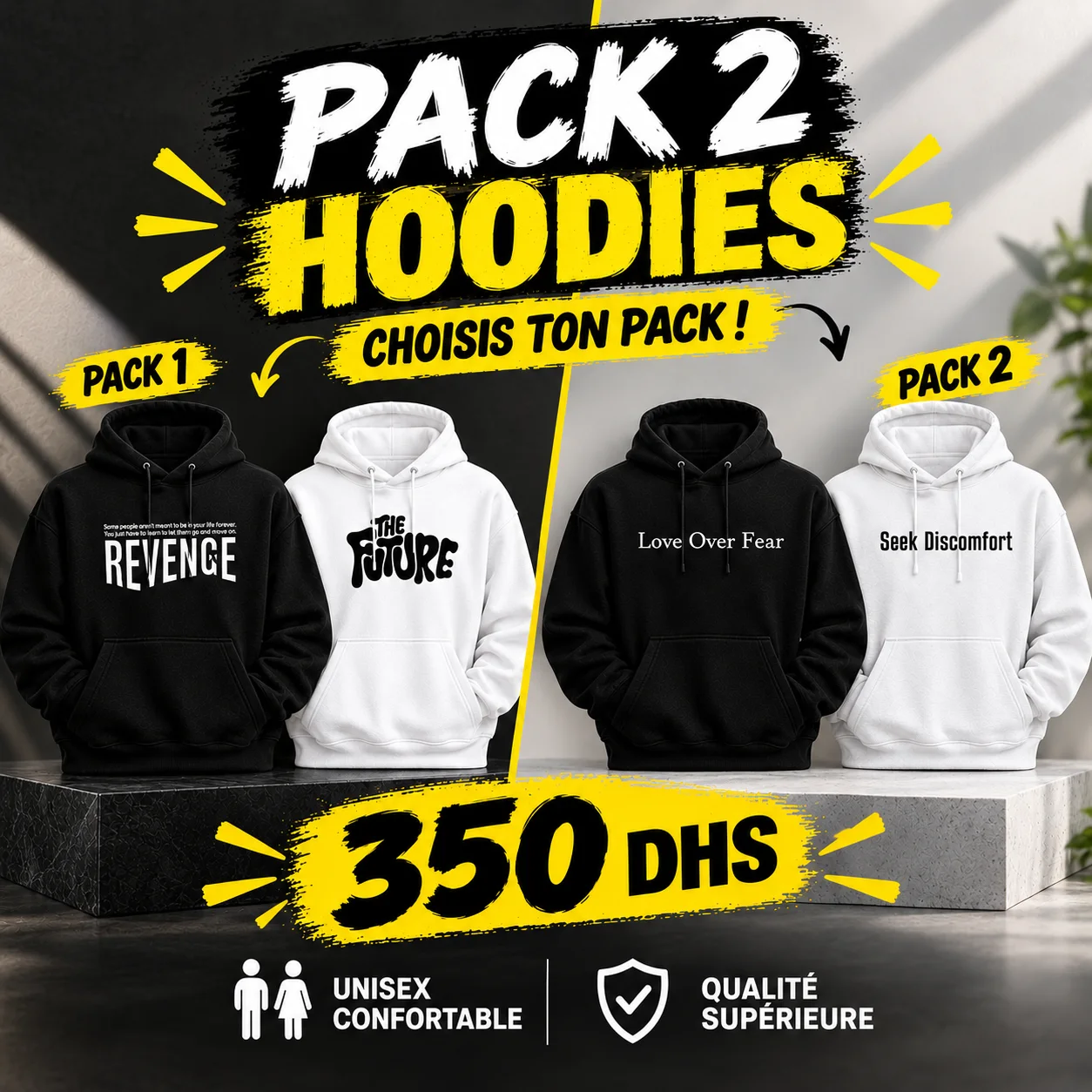 Pack 2 Hoodies ( Pack 1 ou Pack 2 )