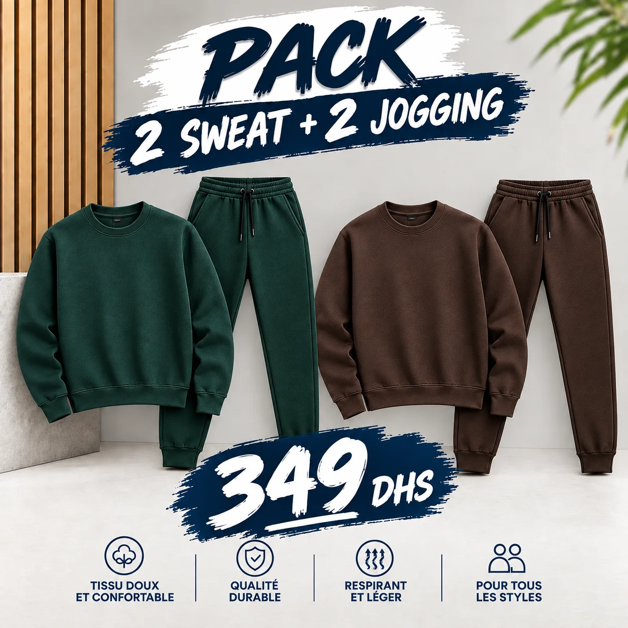Pack 2 Sweats + 2 Jogging V3