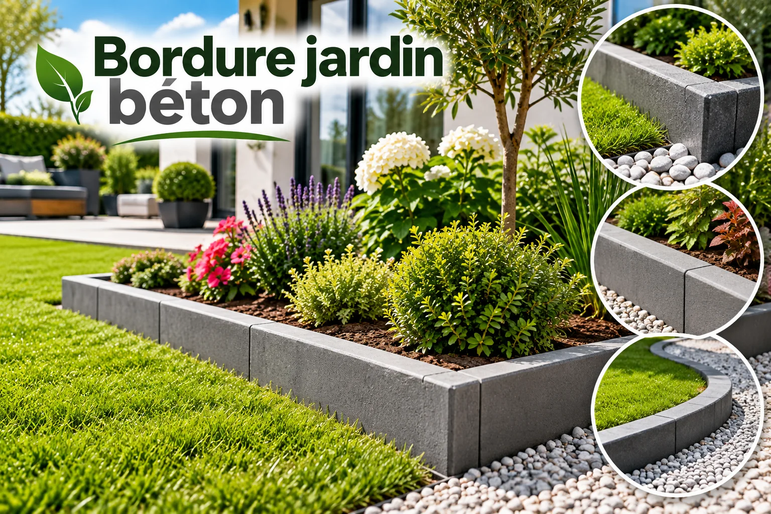 Bordure jardin béton – Bordure en béton pour aménagement extérieur