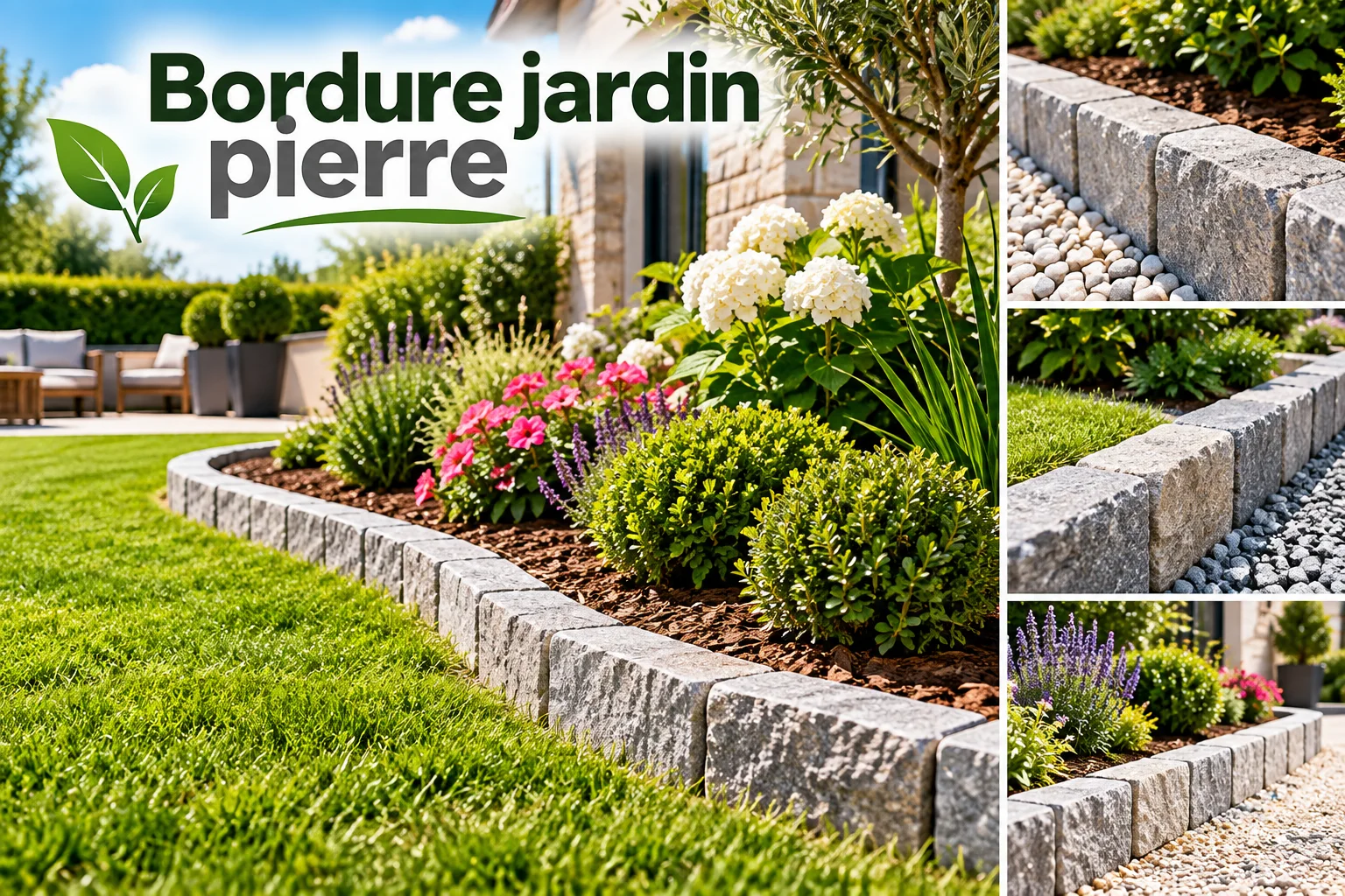 Bordure jardin pierre – Bordure en pierre pour aménagement extérieur