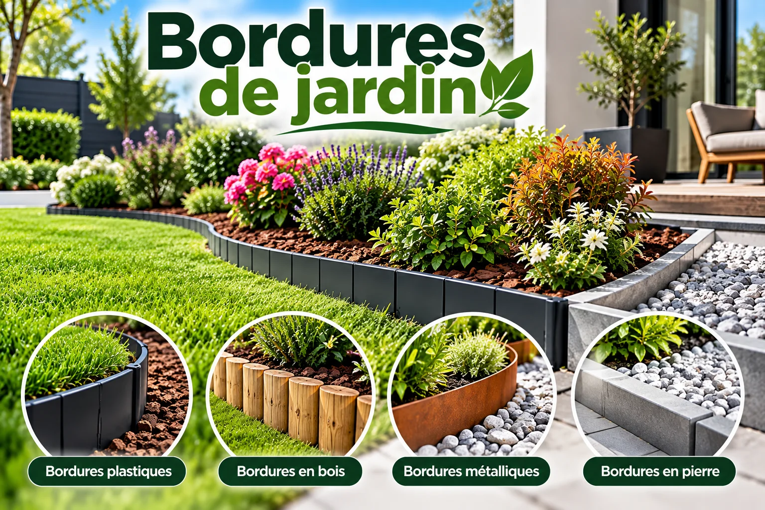 Bordures de jardin – Délimitation élégante pour pelouse, massifs et allées