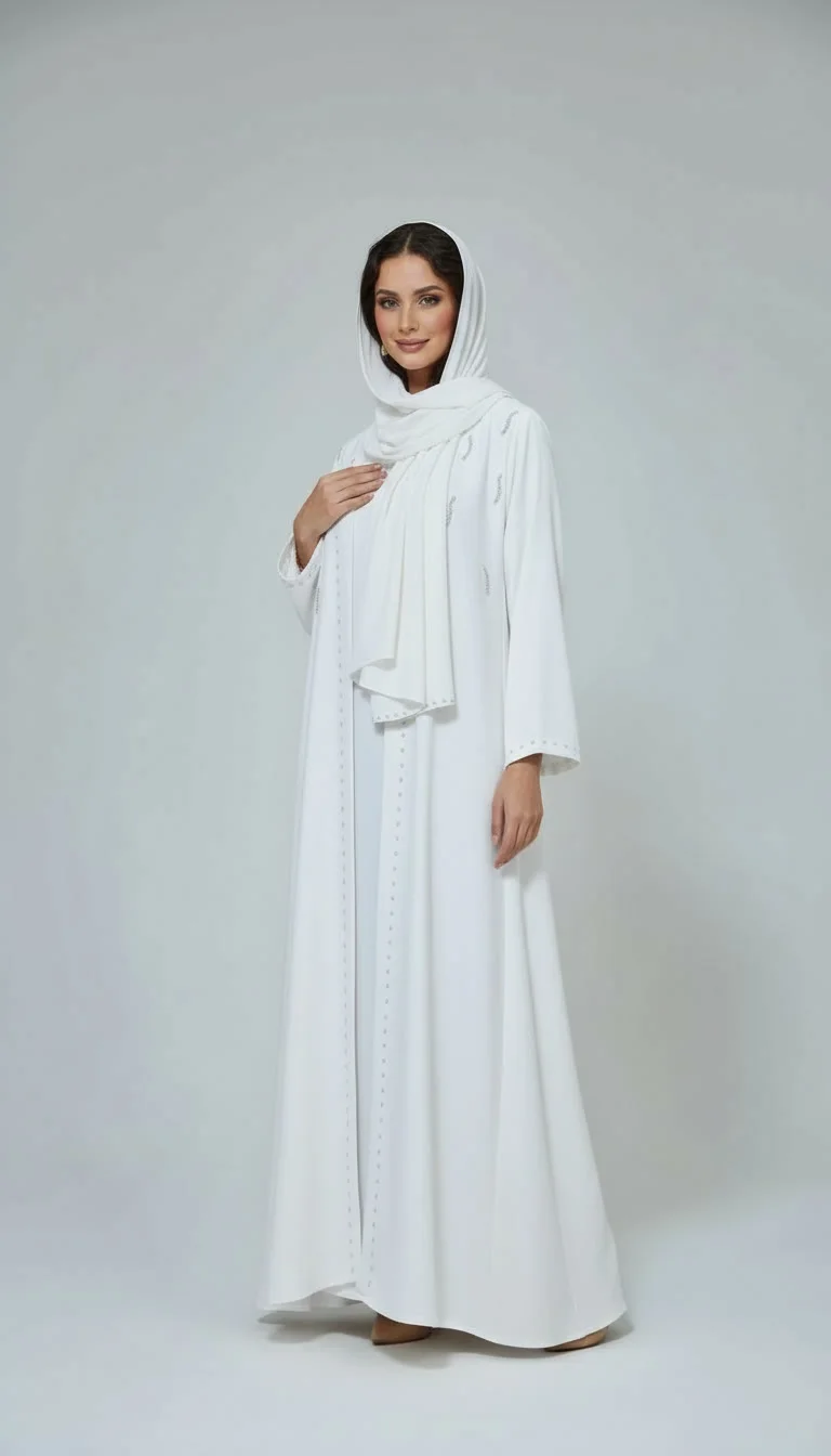 Abaya perlée signature – Élégance qui illumine