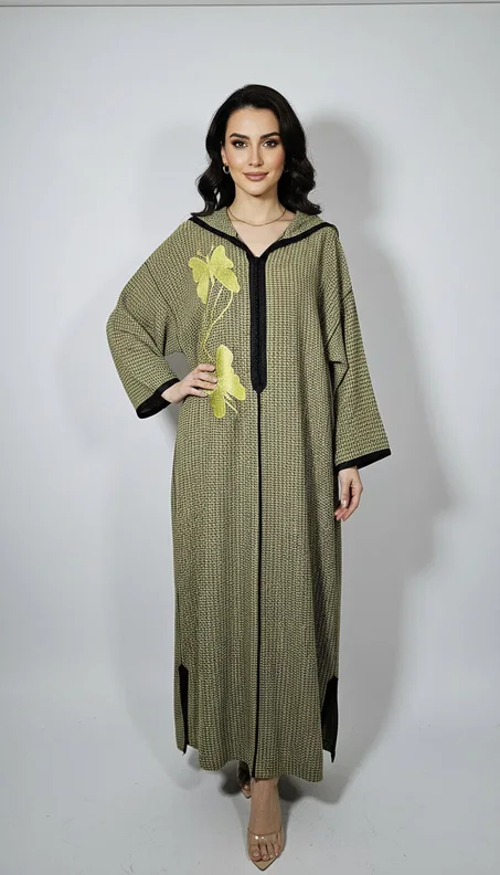 Djellaba Prestige – Tissu Type Chanel, Tarz Rbati & Coupe Makhzania