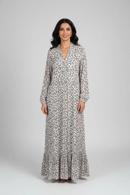 Robe Longue en Lin Imprimé - Bohème Chic & Légère