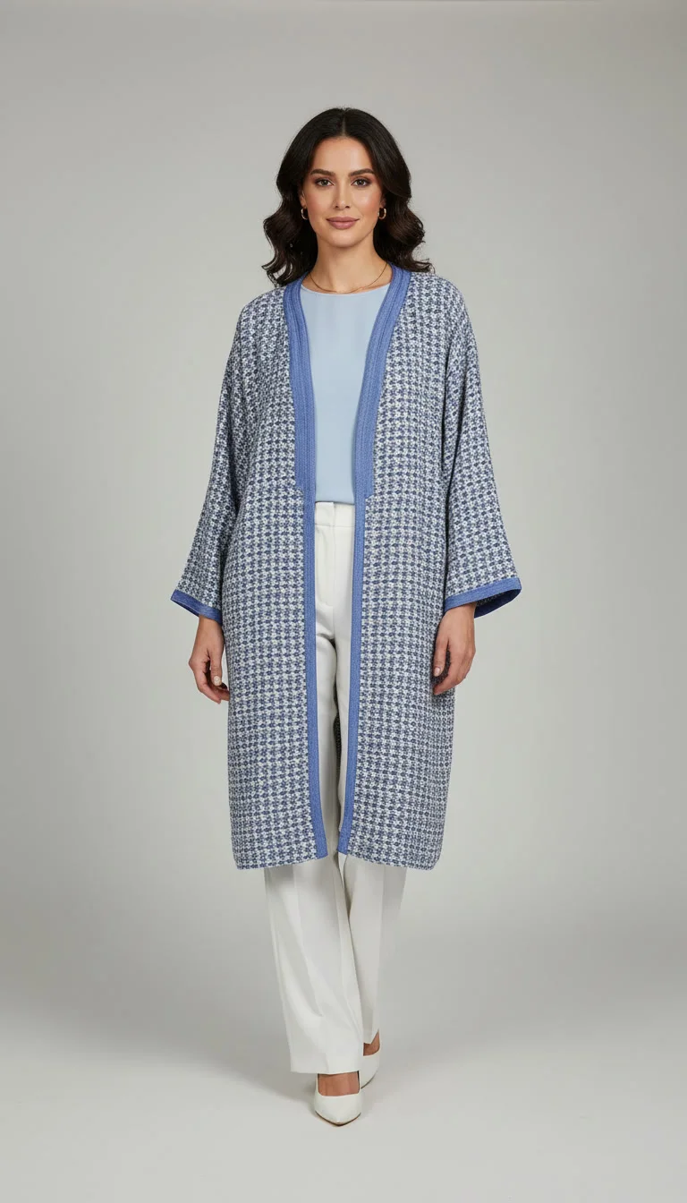 Kimono Élégant en Tissu Chanel