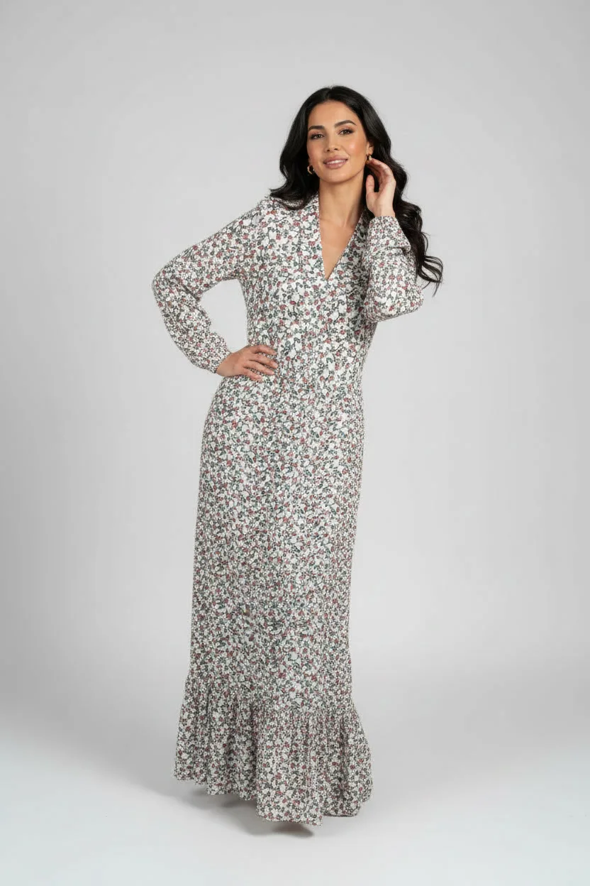 Robe Longue en Lin Imprimé - Bohème Chic & Légère