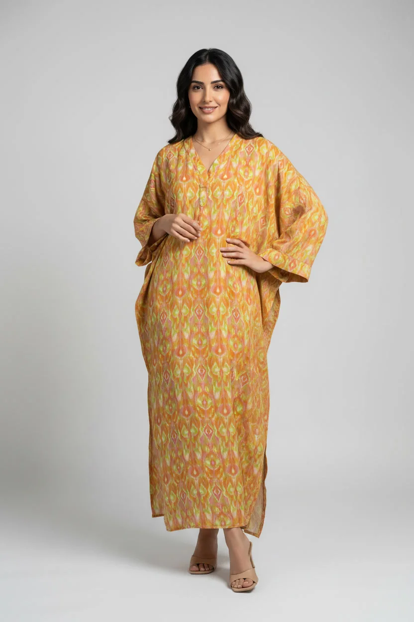 Robe Longue en Lin Imprimé - Bohème Chic & Légère