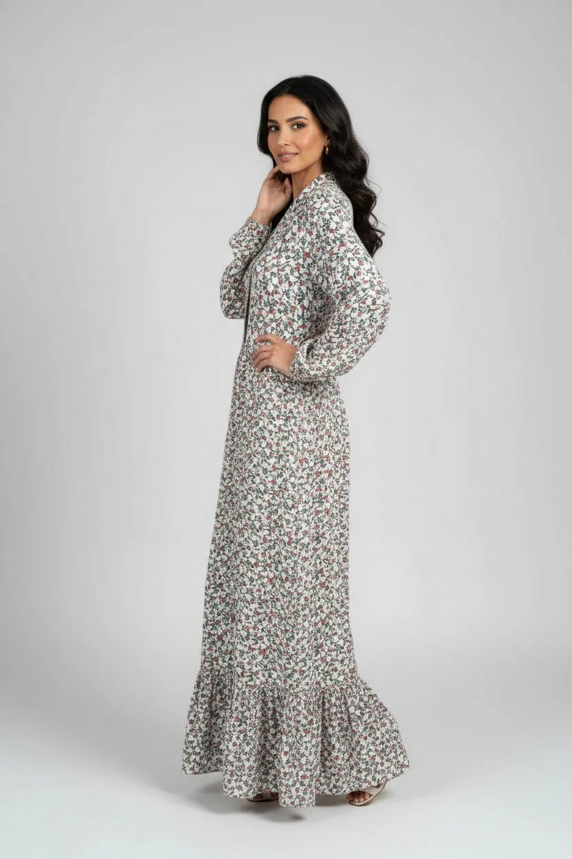 Robe Longue en Lin Imprimé - Bohème Chic & Légère
