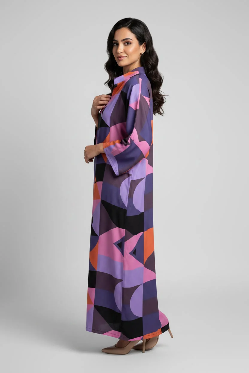 Robe Longue en Lin Imprimé - Bohème Chic & Légère