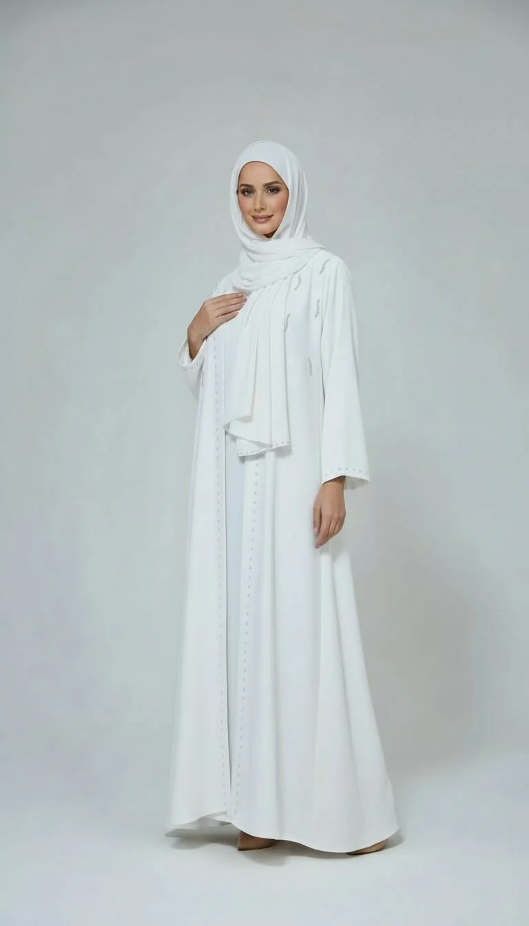 Abaya perlée signature – Élégance qui illumine