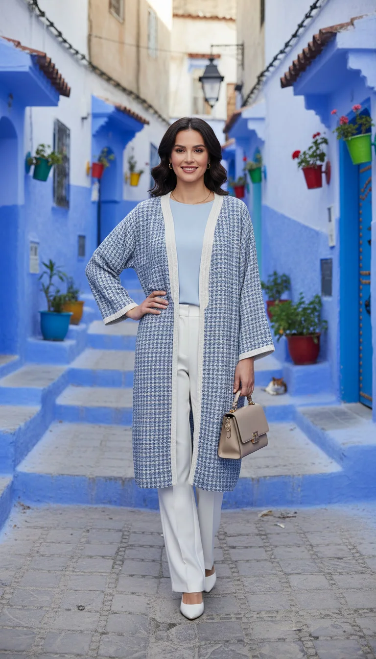 Kimono Élégant en Tissu Chanel