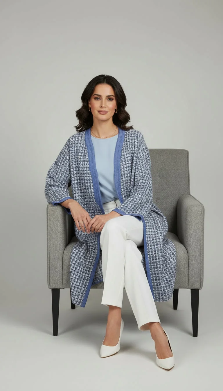 Kimono Élégant en Tissu Chanel