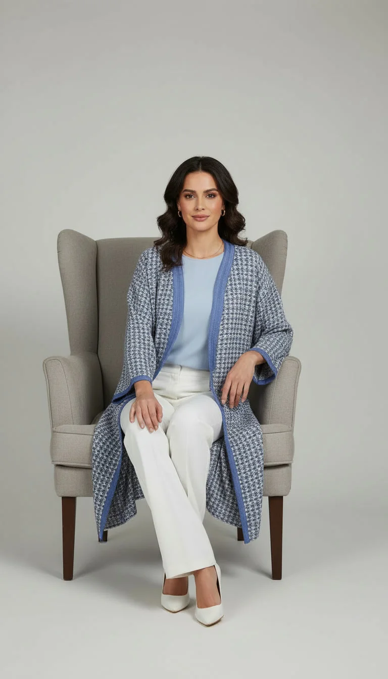 Kimono Élégant en Tissu Chanel