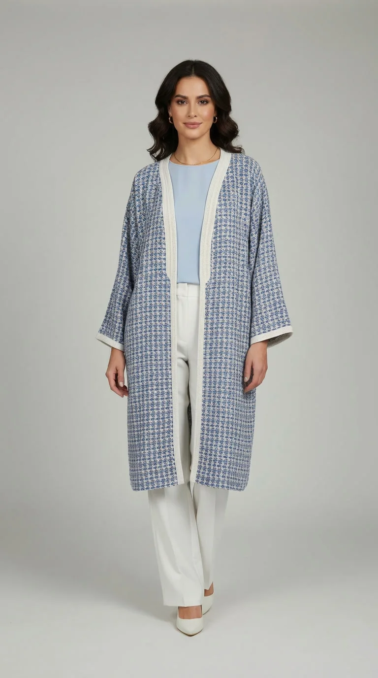 Kimono Élégant en Tissu Chanel