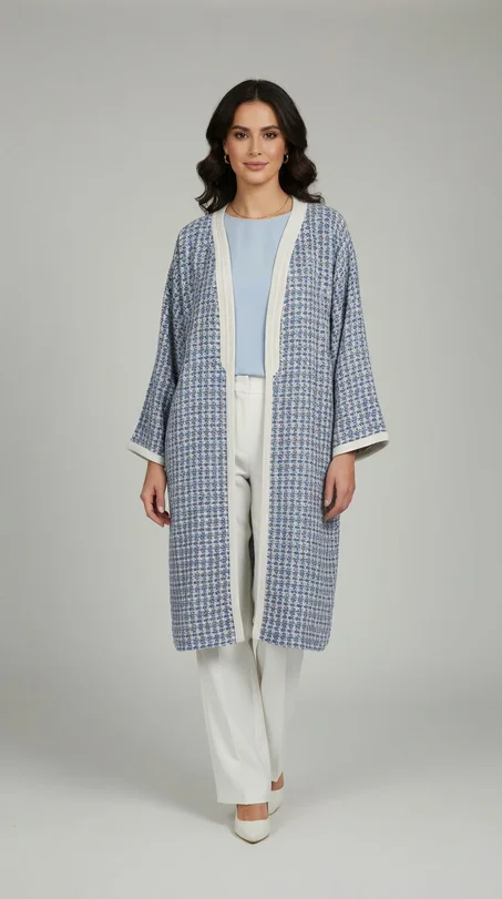 Kimono Élégant en Tissu Chanel