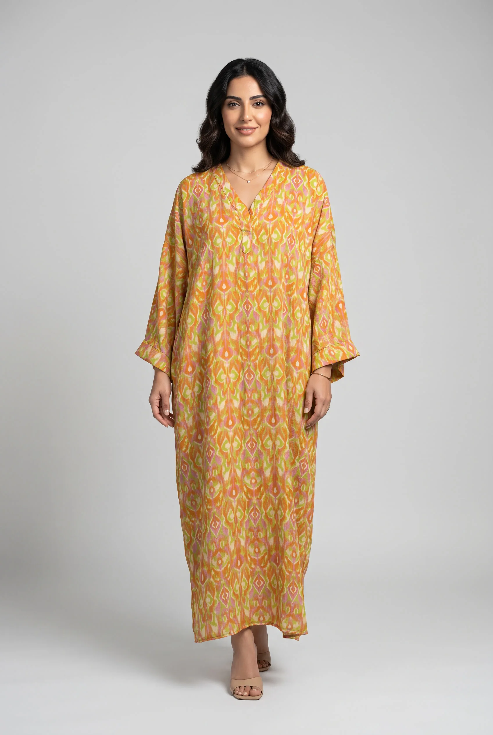 Robe Longue en Lin Imprimé - Bohème Chic & Légère
