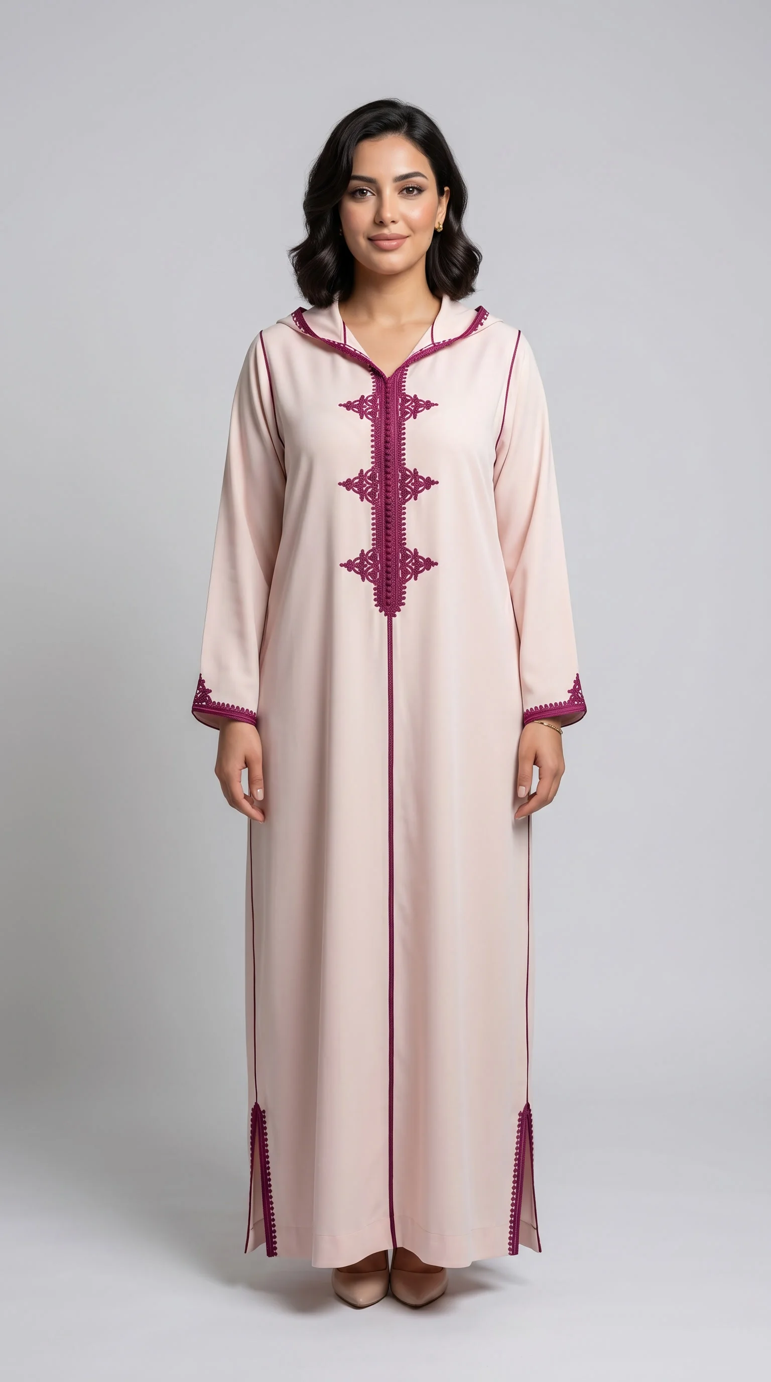 Djellaba Royale en Crêpe de Soie