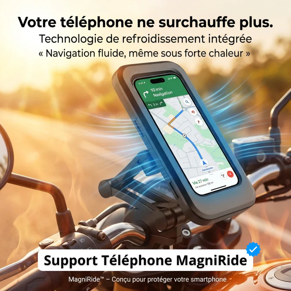 MagniRide PRO™ – Support Téléphone 360° Ultra-Stable & Étanche