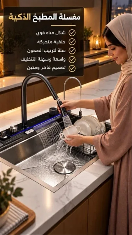 مغلسه المطبخ الذكيه כיור מטבח חכם