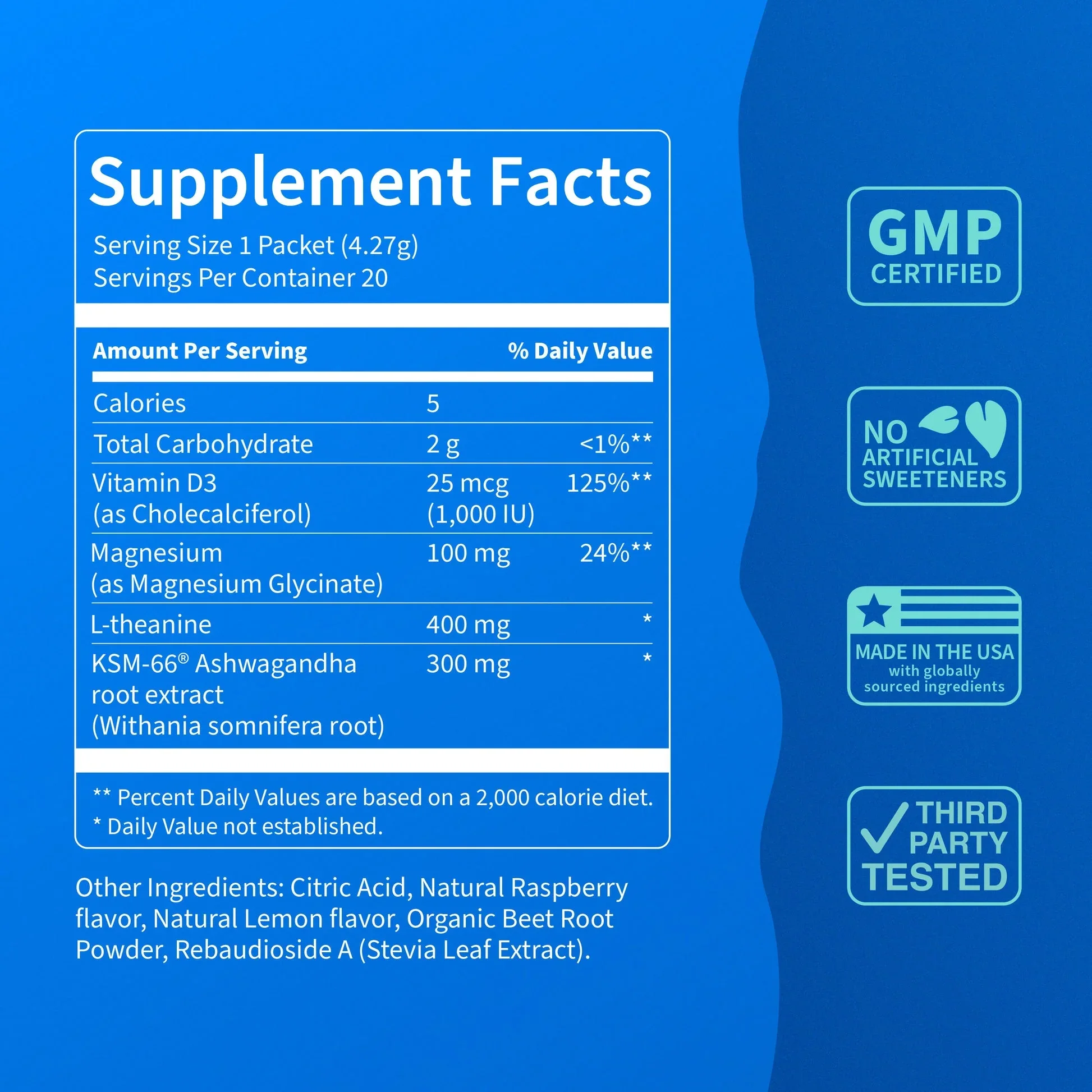 SUPERCALM Powdered Drink - Multi-vitamine, Supplements for Relaxation & Focus