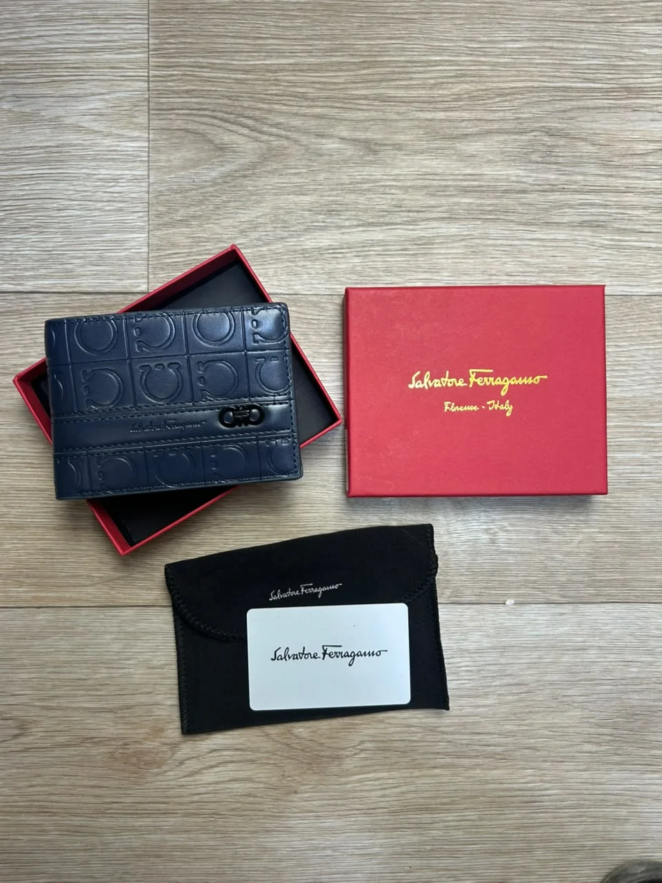 PORTE MONNAIE FERRAGAMO HOMMES BLUE