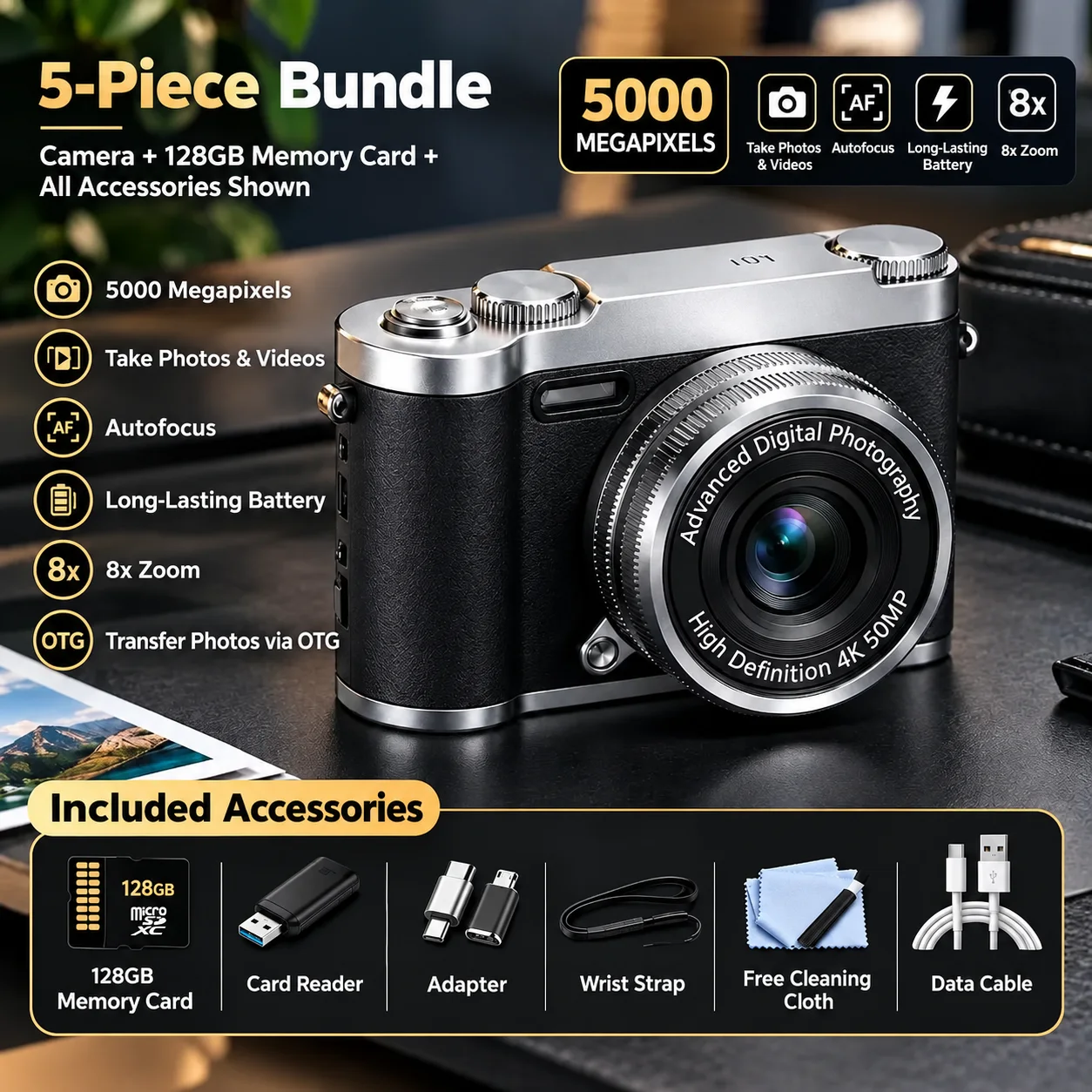 Flip-Screen Digital Camera – 16X Zoom, HD Video & 180° Selfie Screen | Only 869 ZMW