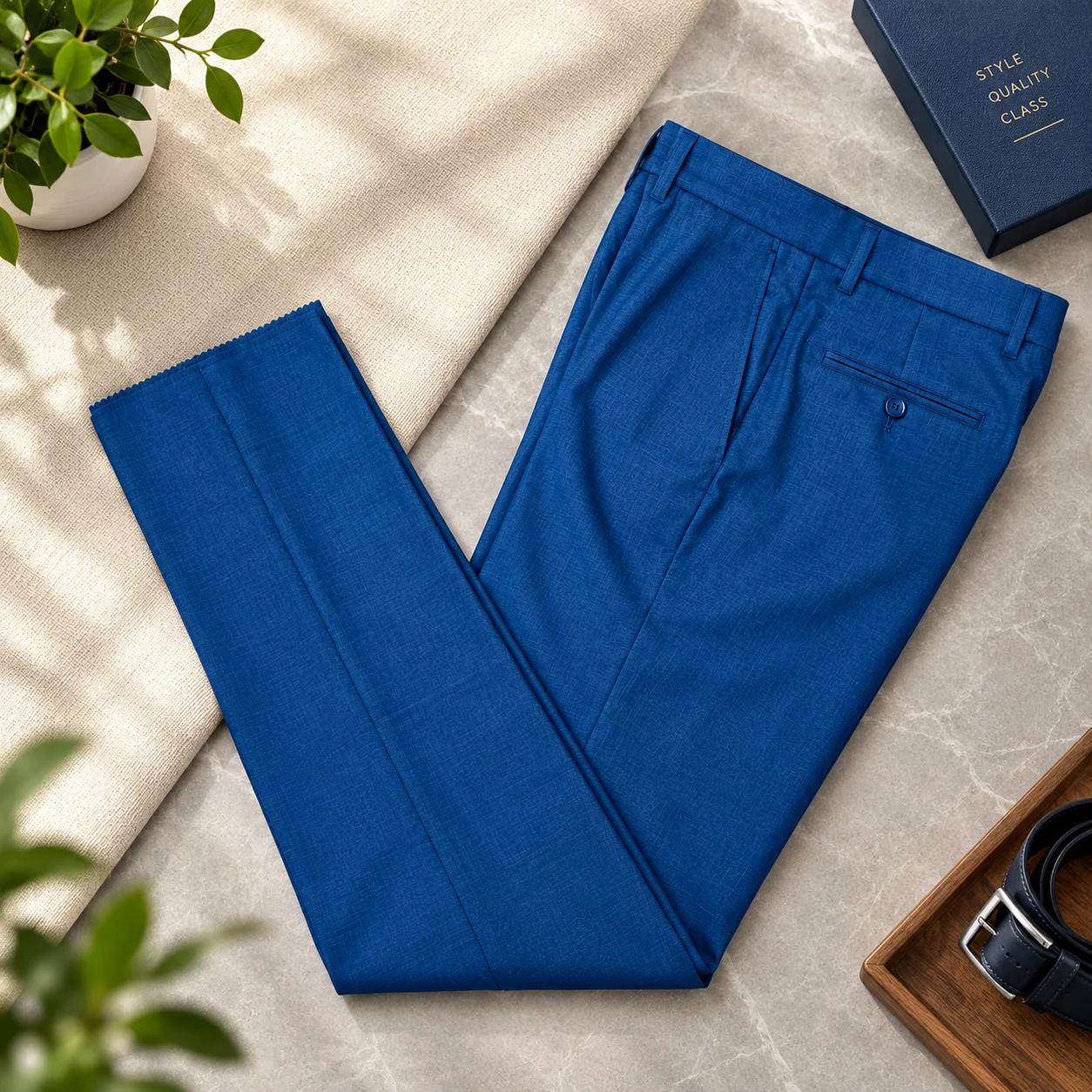 PANTALON GRAND-TAILLE BLEU