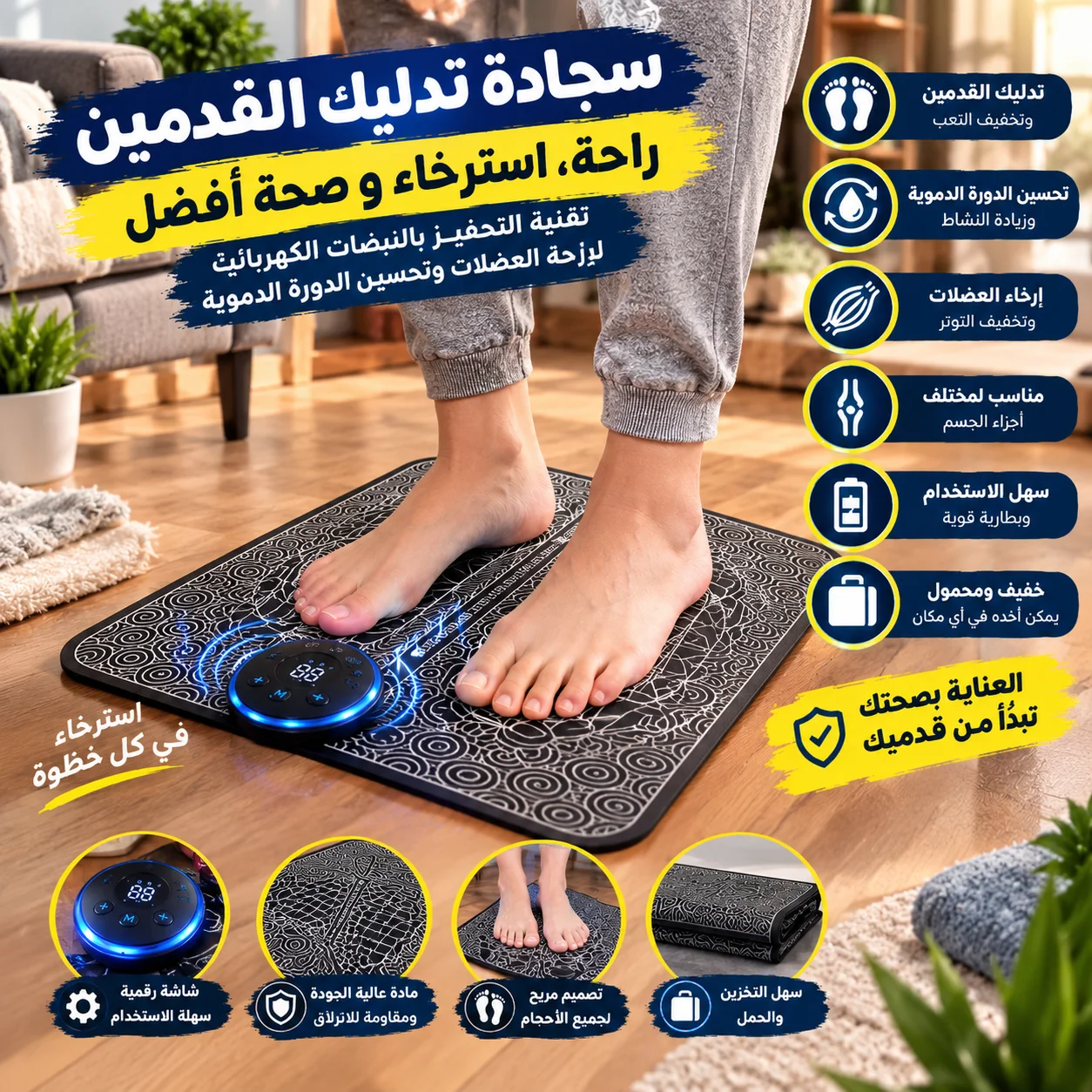 EMS. لتدليك القدمين