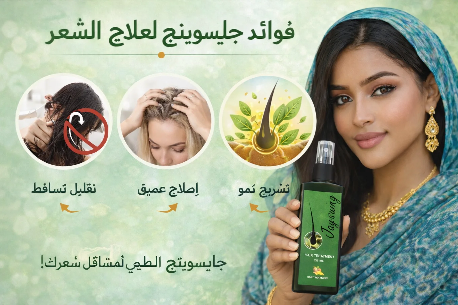  قولي وداعًا لتساقط الشعر تم تصميم جايسوينج للمساعدة على تقوية جذور الشعر ودعم ثباته، مما يساهم في تقليل التساقط غير المرغوب فيه. وداعًا لكتل الشعر أثناء الاستحمام.  إصلاح عميق للشعر الشعر التالف والهش والباهت لم يعد مشكلة. يساعد جايسوينج على دعم إصلاح ألياف الشعر من الداخل، ليمنحك شعرًا أكثر نعومة ومرونة ولمعانًا مع الاستخدام المنتظم.