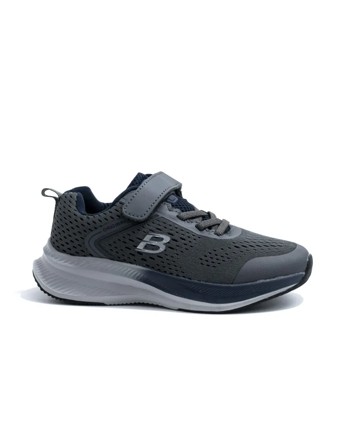 Sneakers Casual Enfant Demax 1232C-K – Gris et Bleu Marine
