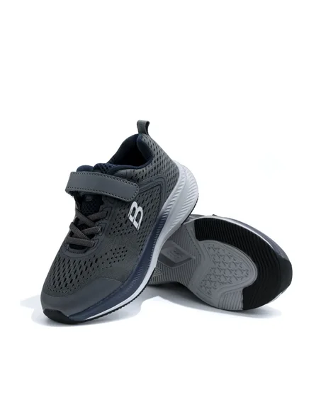 Sneakers Casual Enfant Demax 1232C-K – Gris et Bleu Marine