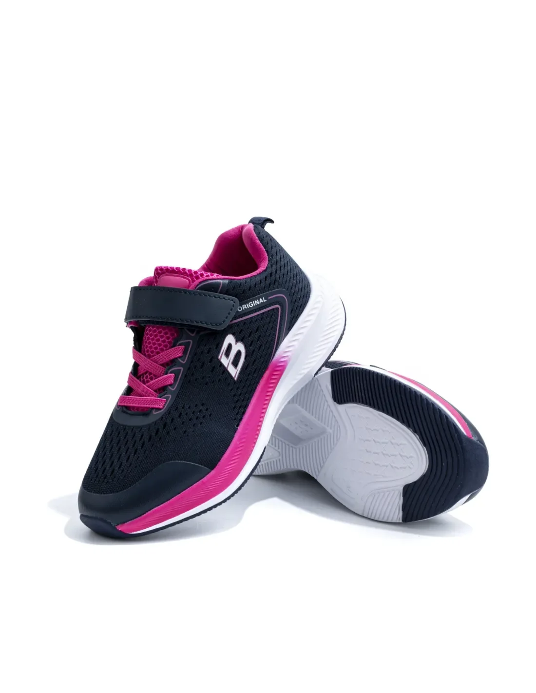Sneakers Casual Enfant Demax 1232E-K – Bleu Marine et Fuchsia