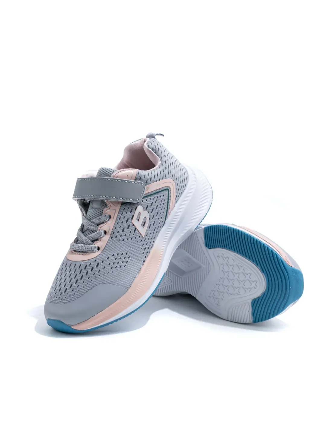 Sneakers Casual Enfant Demax 1232G-K – Gris et Vieux Rose