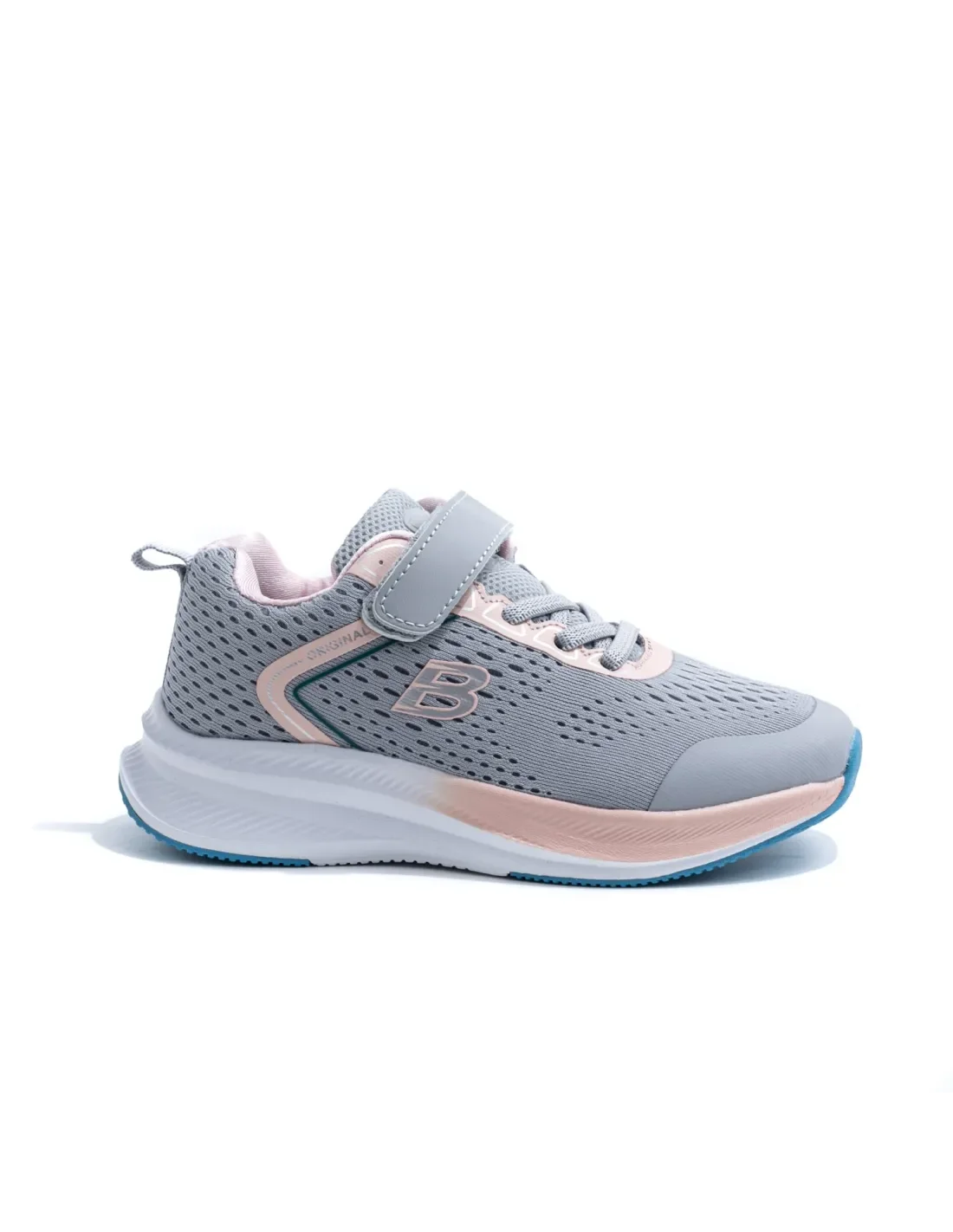 Sneakers Casual Enfant Demax 1232G-K – Gris et Vieux Rose