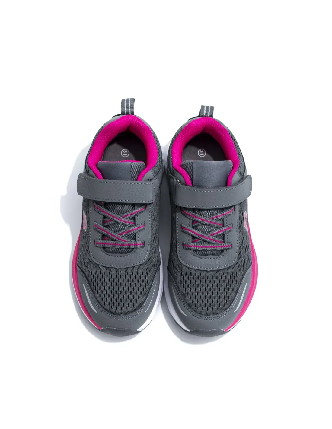 Sneakers Casual Enfant Demax 8760H – Gris et Fuchsia