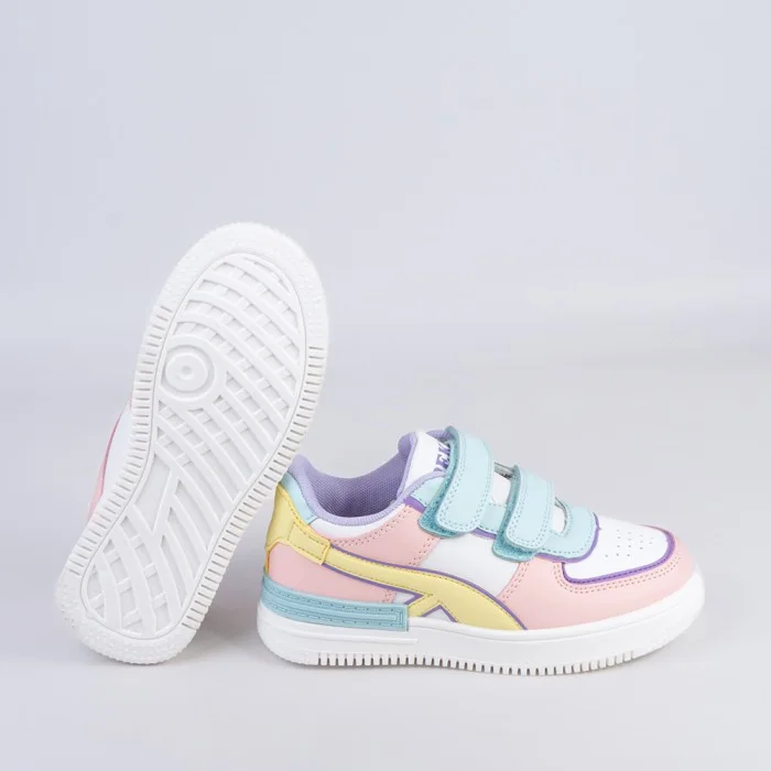 Baskets Sport Enfant Bubble Bobble C307 – Multicolore Pastel