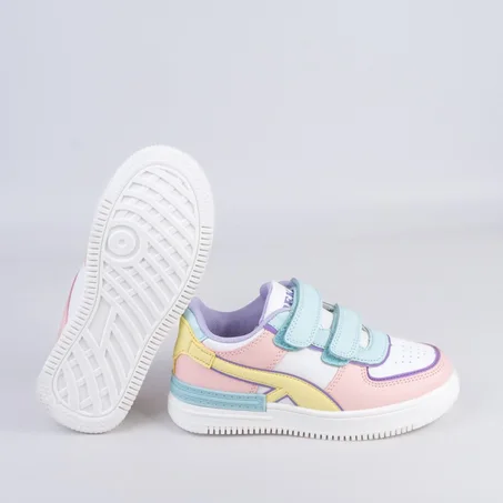 Baskets Sport Enfant Bubble Bobble C307 – Multicolore Pastel