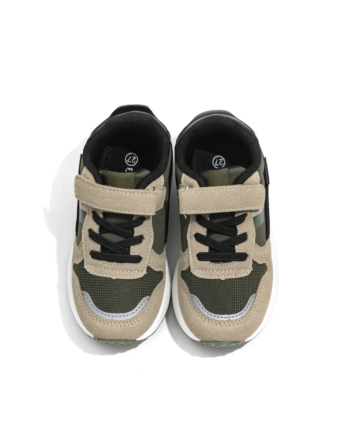 Baskets Sport Enfant Bonino K859B – Vert Kaki et Beige