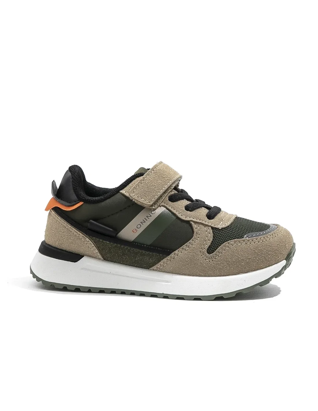 Baskets Sport Enfant Bonino K859B – Vert Kaki et Beige