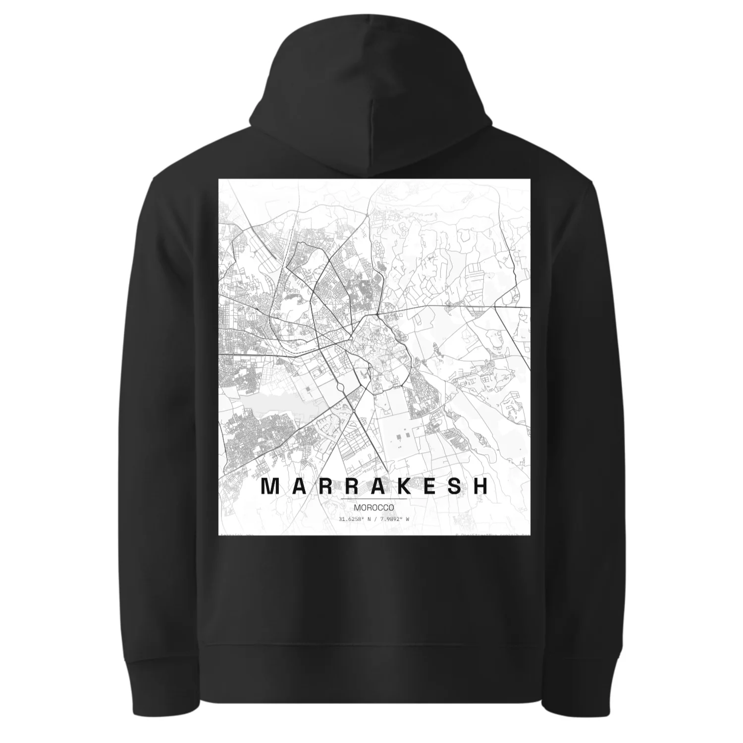 Marrakesh map Hoodie - Semi-Oversized