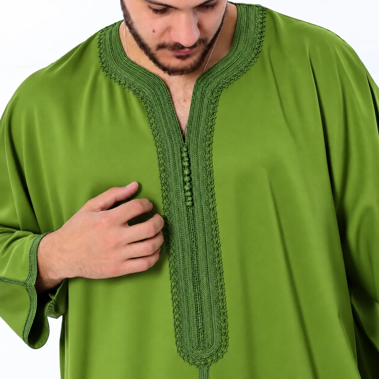 Gandoura Charga - Vert Olive