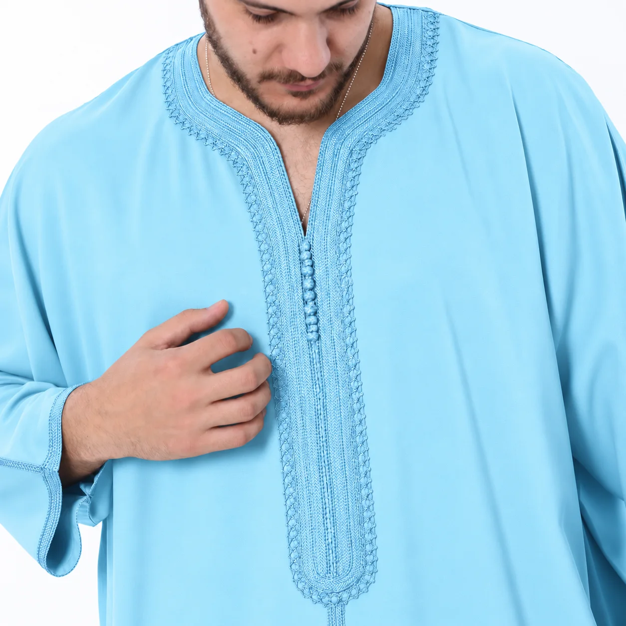 Gandoura Charga - Bleu Turquoise