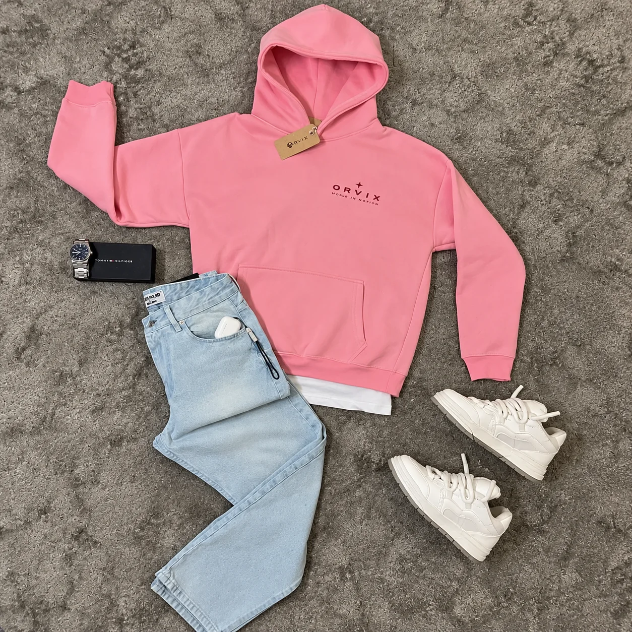 طقم أورفيكس الوردي ستريت وير