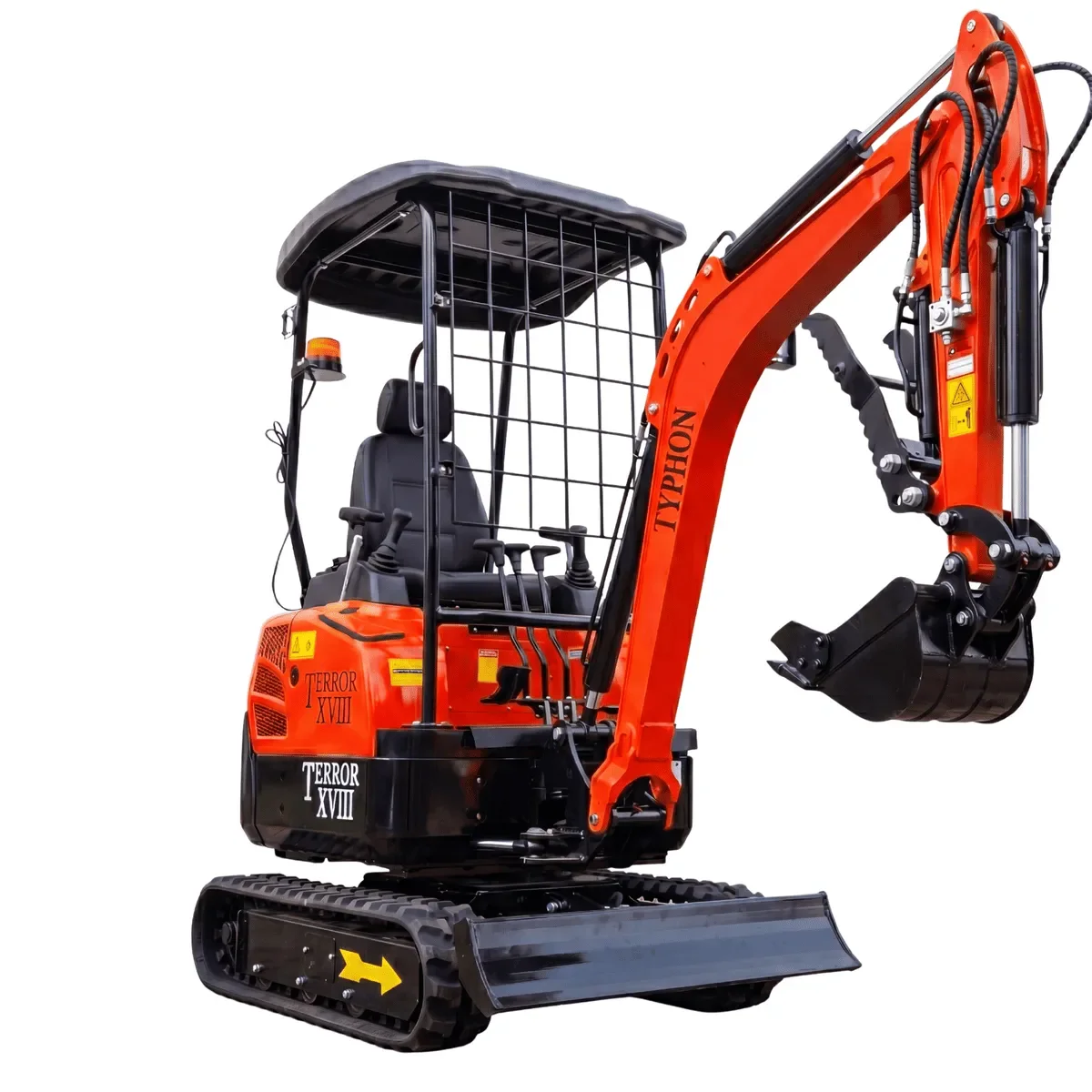 New 4,000 lb TYPHON Lux Mini Excavator Rubber Track with Kubota Diesel Engine USA